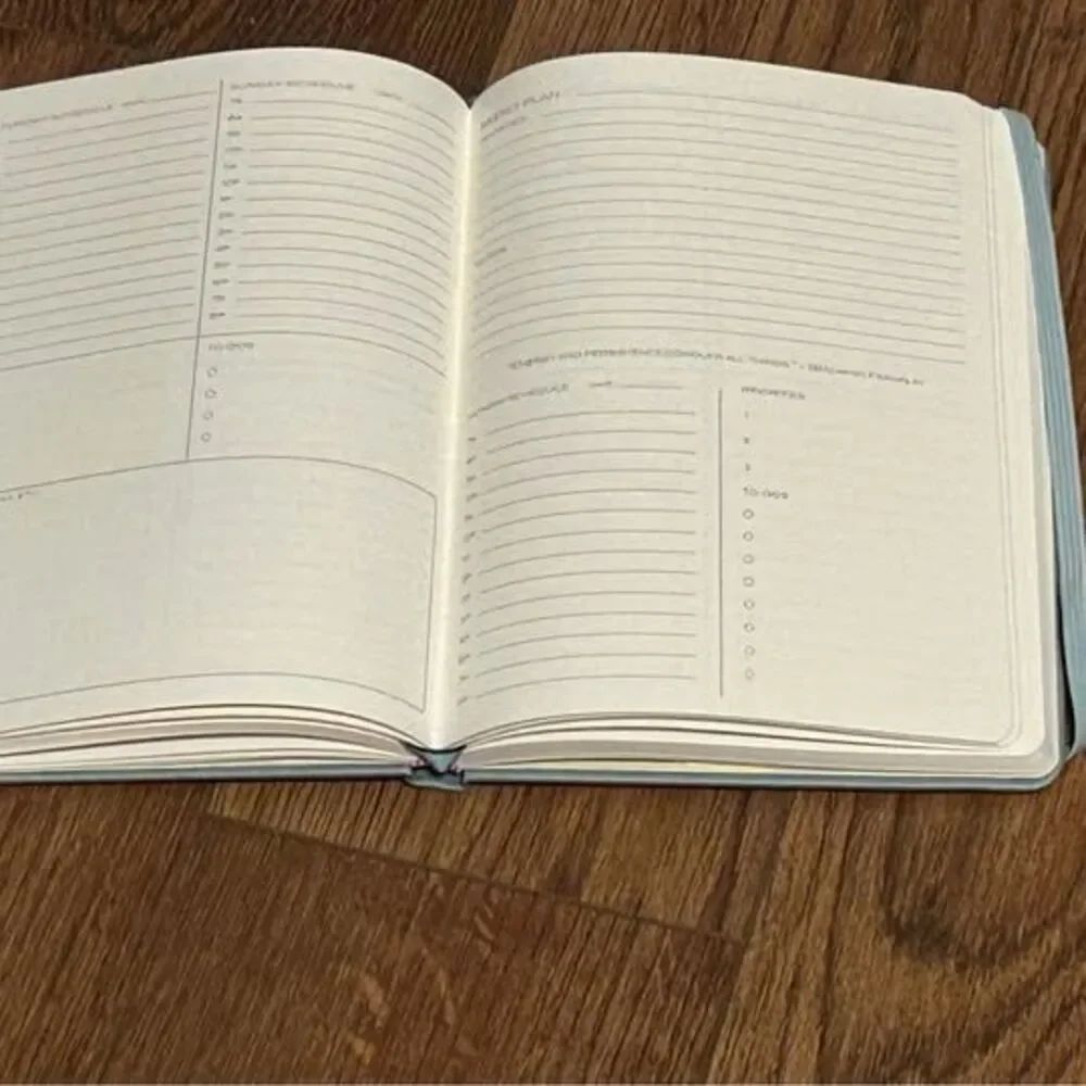 2026-2027 Weekly/Monthly Planner Vegan Leather Hardcover Dutch Blue Brand New